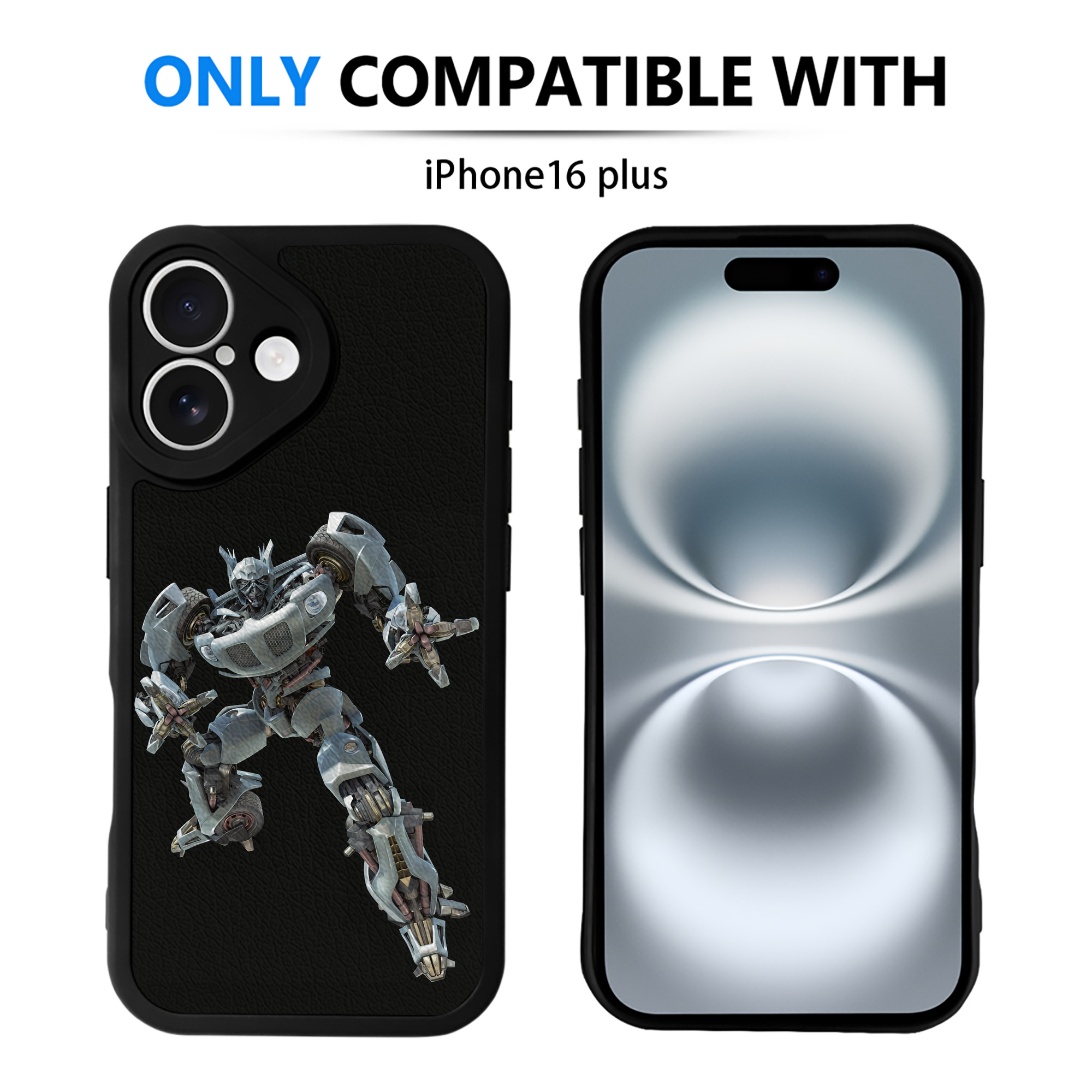 （画像用） Transformers トランスフォーマー 【iPhone 16シリーズ対応】シリコンスマホケース（レザー調） 材質：シリコン